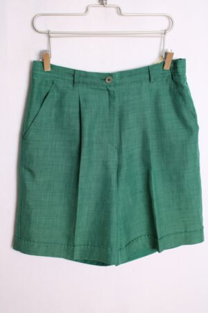 Bermuda de Pinzas Vintage Verde "L"