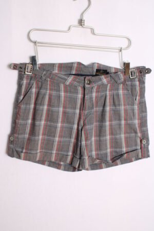 Bermuda Tiro Bajo Vintage Cuadros Grises "XL"
