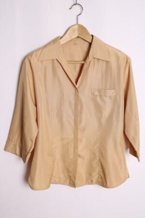 Blusa Vintage Beige Manga Francesa "M"