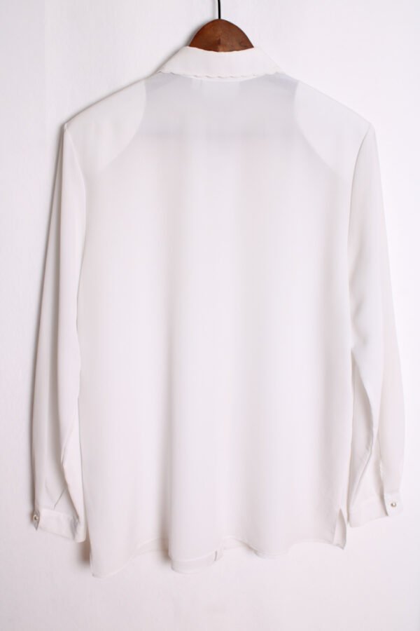 Blusa Blanca Vintage Bordados "L"