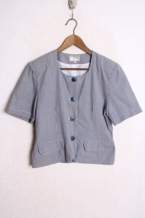 blusa-vintage-anos-80-50.jpg Chaqueta Ligera Vintage Cuadro Vichy "M"