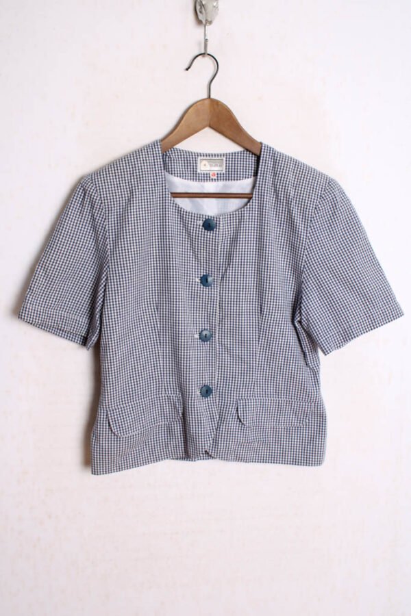 Chaqueta Ligera Vintage Cuadro Vichy "M"