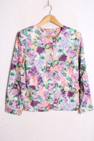 blusa-vintage-anos-80-66.jpg Chaqueta Ligera Vintage de Flores "S"