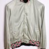 Bomber Gris Satinada Vintage Puños Étnicos "L"