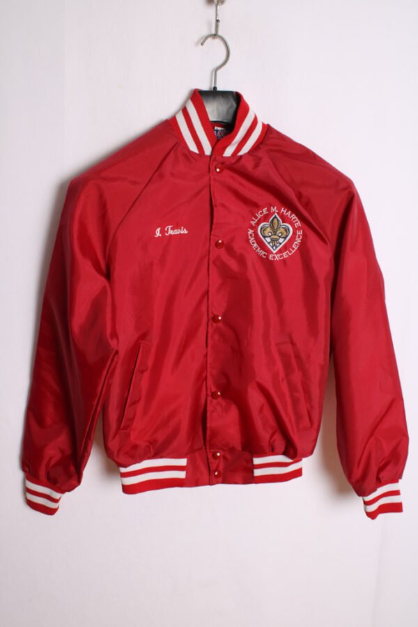 Bomber Satinada Vintage Roja "S"