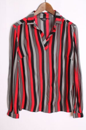 Blusa Vintage Rayas Tricolor "S"