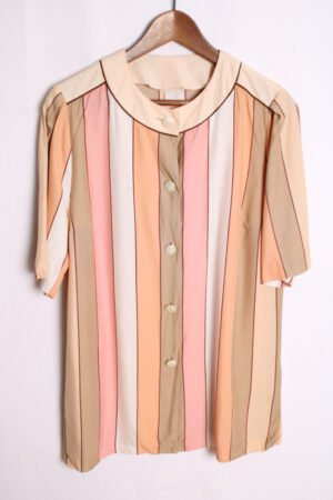 Blusa Vintage Rayas Color Pastel "M"