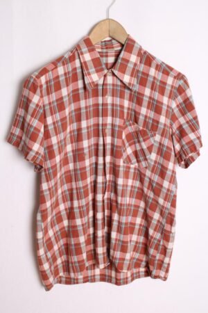 Camisa Vintage Estampado Cuadros "M"