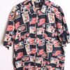 Camisa Vintage Estampada con Banderas USA "2XL"
