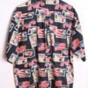 Camisa Vintage Estampada con Banderas USA "2XL"