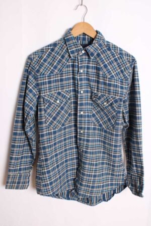 Camisa Wrangler Wester Cuadros Vintage "S"