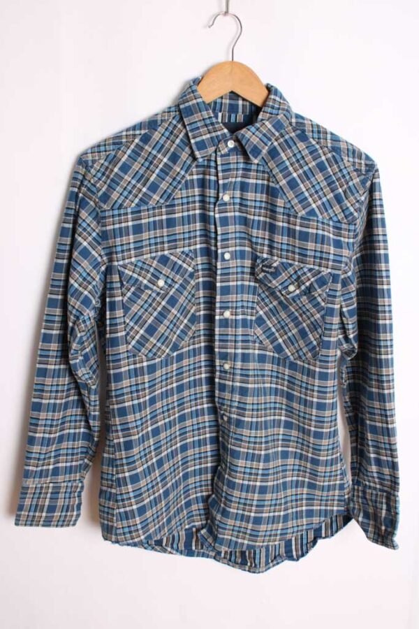 Camisa Wrangler Wester Cuadros Vintage "S"