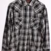 Camisa Western Vintage Cuadros Negros "L"