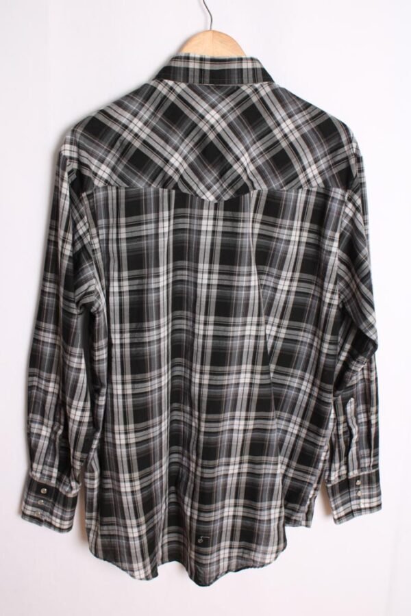 Camisa Western Vintage Cuadros Negros "L"