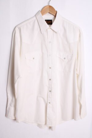 Camisa Western Vintage Blanca "L"