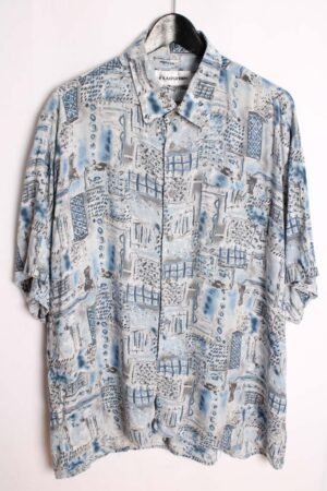 Camisa Crazy Vintage Tonos Grises "2XL"