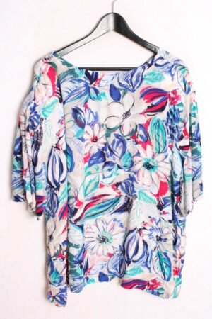 Blusón Vintage Estampado Flores "2XL"