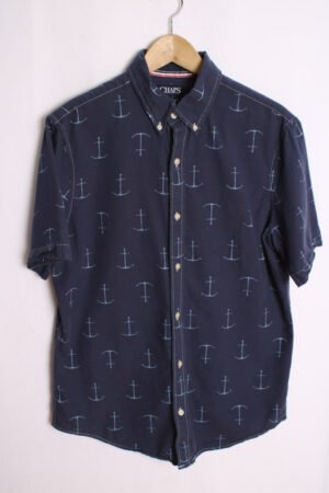 Camisa Chaps Vintage Azul con Anclas "M"