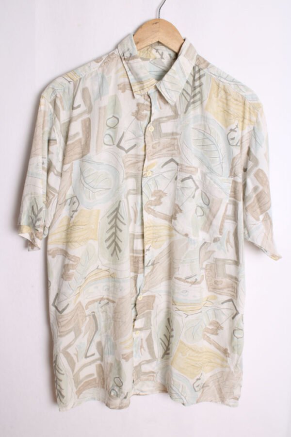 Camisa Pattern Vintage Tonos Grises "XL"