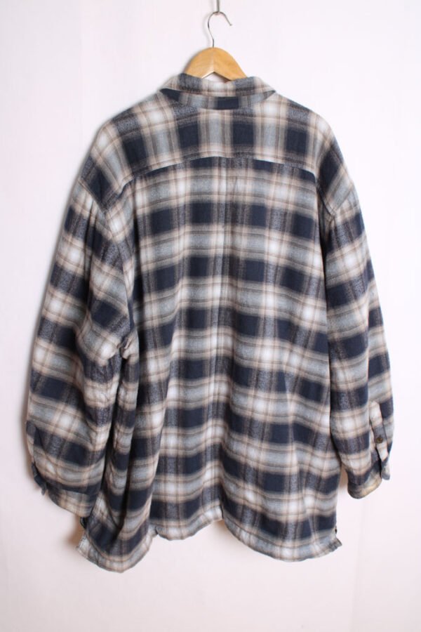 Sobrecamisa Vintage Franela Azul Cuadros "3XL"