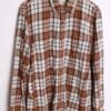 Camisa Cuadros Vintage Marrón y Blanco "L"