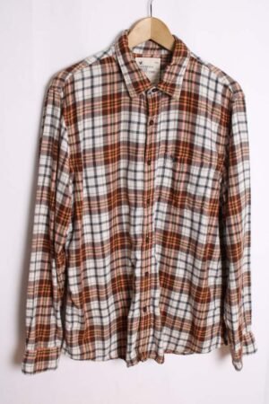 camisa-franela-vintage-63.jpg Camisa Cuadros Vintage Marrón y Blanco "L"