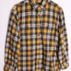 Camisa Franela Vintage Amarilla y Gris "XL"