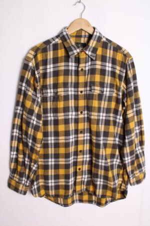 Camisa Franela Vintage Amarilla y Gris "XL"