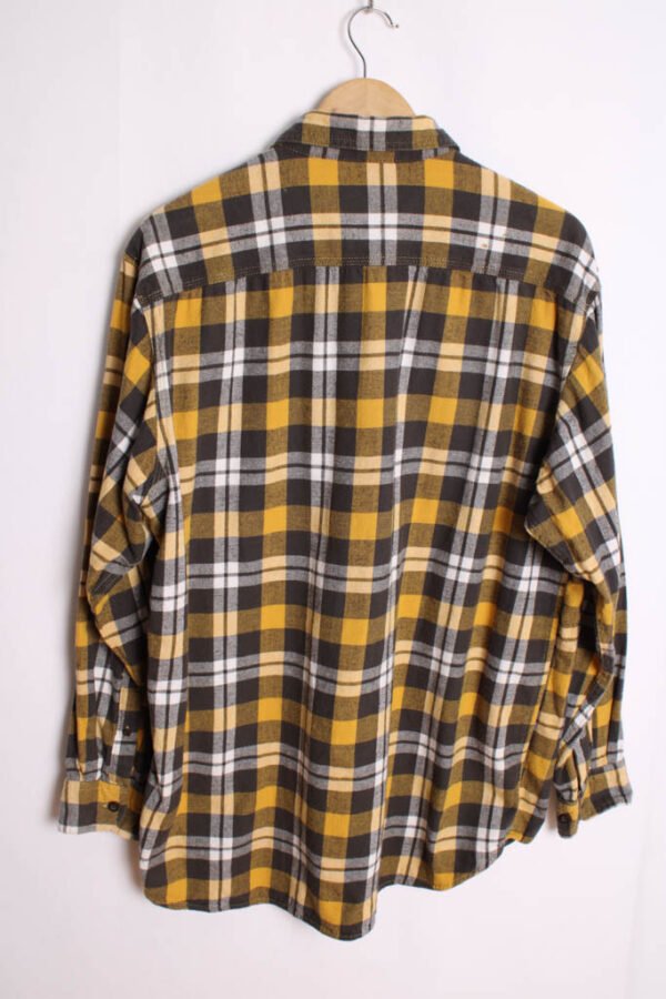 Camisa Franela Vintage Amarilla y Gris "XL"