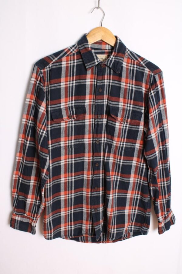 Camisa Franela Vintage Cuadros Azules "S"