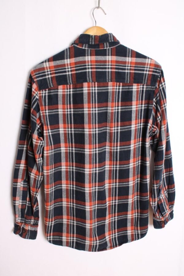 Camisa Franela Vintage Cuadros Azules "S"