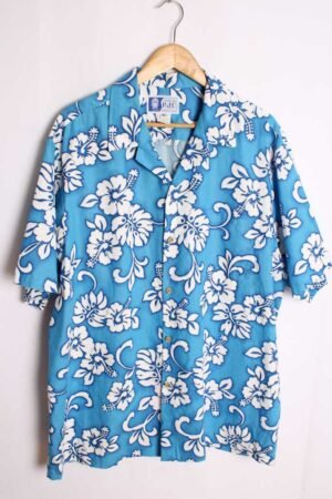 Camisa Vintage Hawaiana  RJC Azul  "XL/2XL"
