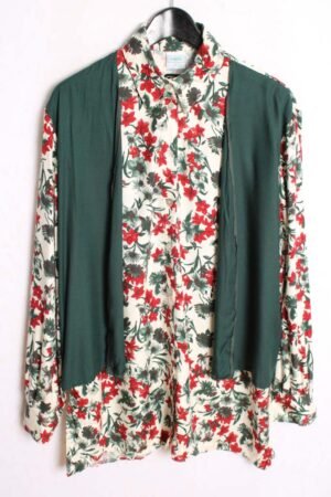Camisa Print Floral Vintage Efecto Chaleco "L/XL"