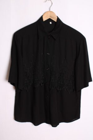 Camisa Negra Vintage Pasamanería "L"