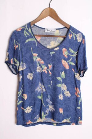 Top Efecto Blusa Vintage Flores "S"