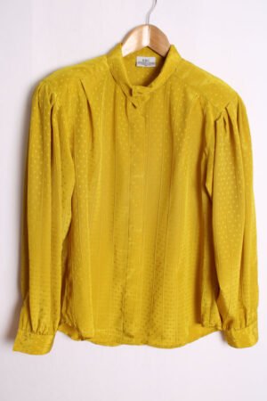 Blusa Mostaza Vintage Motitas y Lunares "L"
