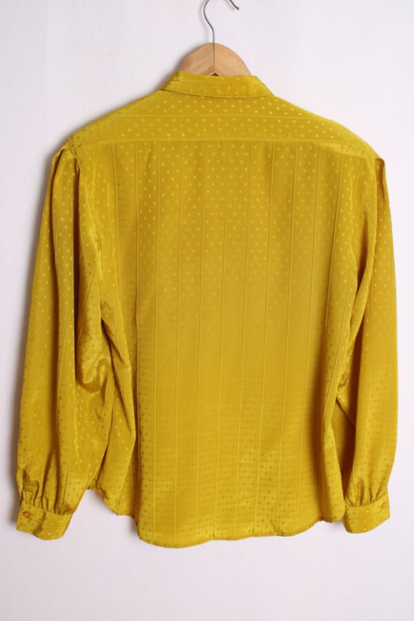 Blusa Mostaza Vintage Motitas y Lunares "L"