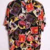 camisa print sport vintage usa-36 Camisa Vintage Negra Posavasos y Postales "L"