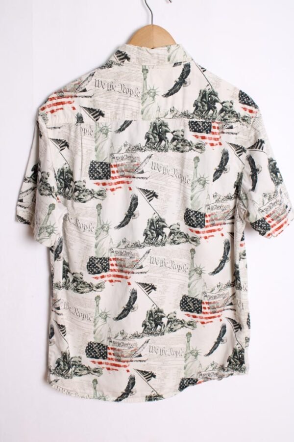 Camisa Blanca Vintage Estampado USA "S"