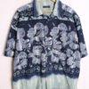 Camisa Vintage Hawaiana Flores Azul "XL"