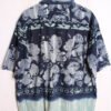 Camisa Vintage Hawaiana Flores Azul "XL"