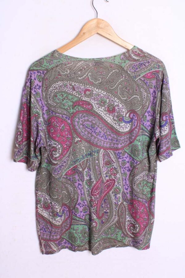 Camiseta Vintage con Estampado Paisley "M"