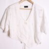 Blusa Blanca Asimétrica Vintage con Lino "L"