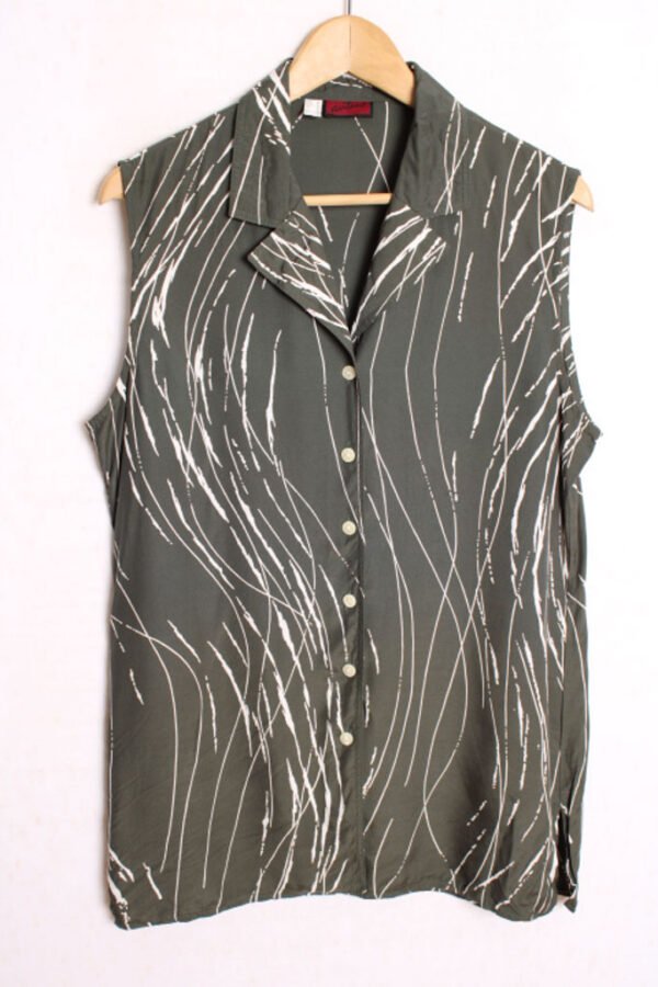 Camisa sin Mangas Vintage Verde "M"
