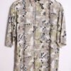 Camisa Print Étnico Vintage Verde y Gris "M"