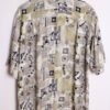 Camisa Print Étnico Vintage Verde y Gris "M"