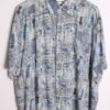 Camisa Print 90s Vintage Azul y Gris "2XL"