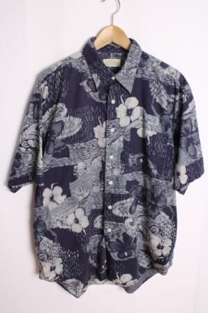 Camisa Hawaiana Vintage Azul Marino "XL"