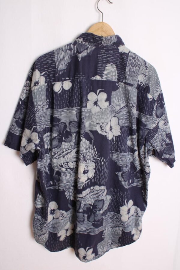 Camisa Hawaiana Vintage Azul Marino "XL"