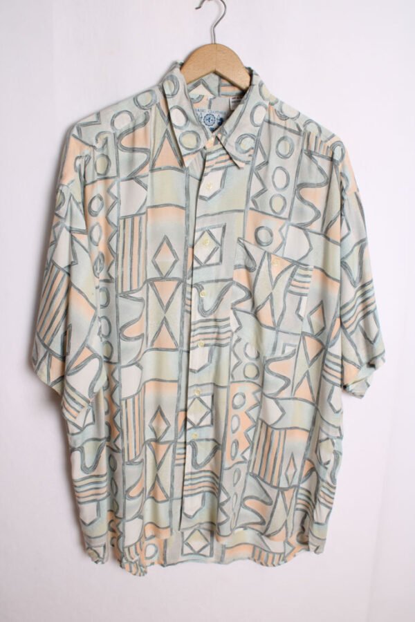 Camisa  Vintage Print Geométrico Pastel "XL"